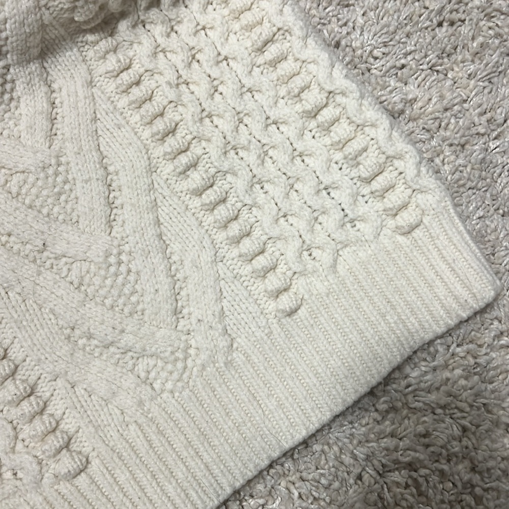 Tommy Hilfiger Cream Women’s Wool/Arcylic Sweater Size Small - Picture 3 of 5